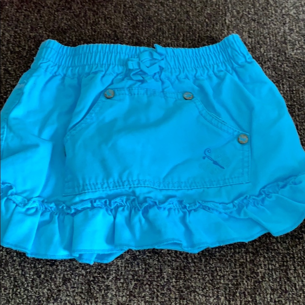 Cute blue skort little girl